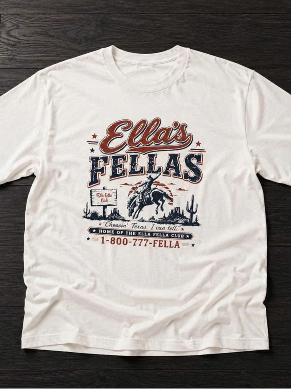 ELLA’s FELLAS shirt with cowboy graphic
